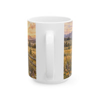 Load image into Gallery viewer, Highland Cow Mug – Home Is Where the Herd Is Ceramic Mug, 11 oz &amp; 15 oz, Rustic Farmhouse Kitchen Decor