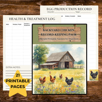Load image into Gallery viewer, Backyard Chicken Record-Keeping Pack | 21 Printable Flock Trackers