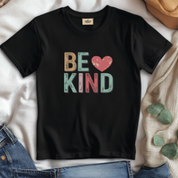 Load image into Gallery viewer, Be Kind, heart, distressed look style, loving Christian shirt, cute Believer shirt, women&#39;s clothing, shirt / hoodie from JL; JL - 111
