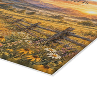 Load image into Gallery viewer, Highland Cow Cutting Board – Home Is Where the Herd Is Glass Cutting Board, Rustic Farmhouse Kitchen Decor
