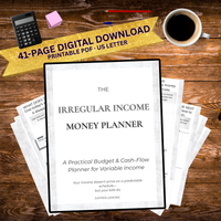 Load image into Gallery viewer, Irregular Income Money Planner | Variable Income Budget &amp; Cash Flow Planner