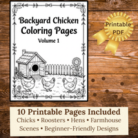 Load image into Gallery viewer, Backyard Chicken Coloring Pages Volume 1 | Printable PDF